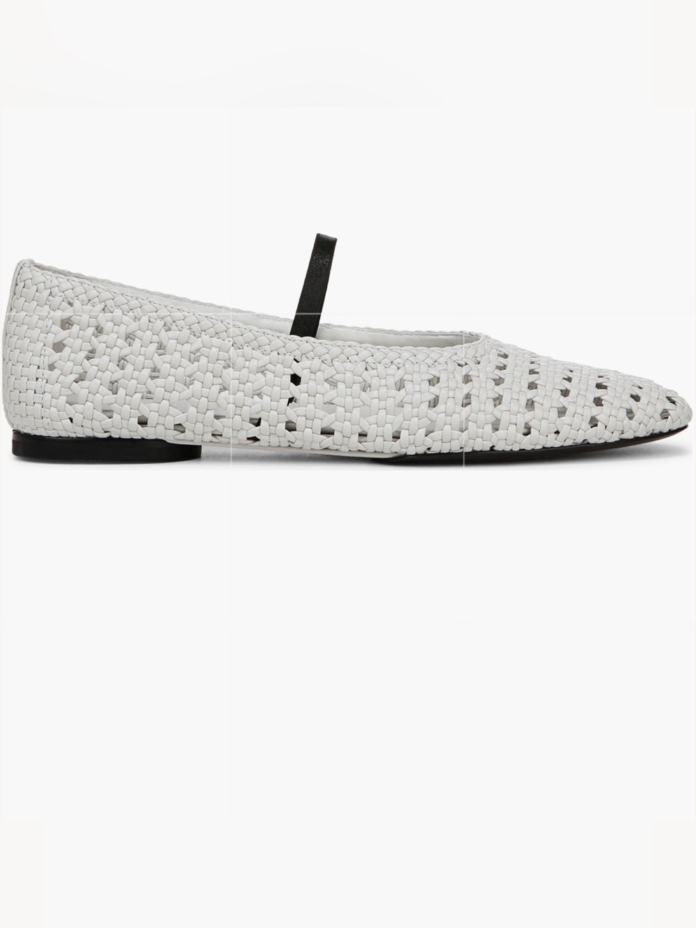 Vince Vivian White Woven Leather Mary Jane Ballet Flats Size 8 New - Picture 6 of 14